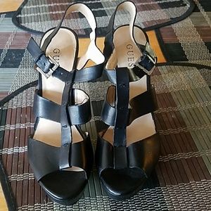 Guess Strappy Black Heels